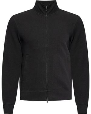 Emporio Armani Cotton Zipped Sweatshirt - Black