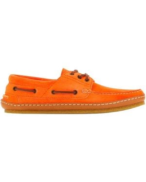 Saint Laurent Fluo Suede Ashe Loafers - Orange