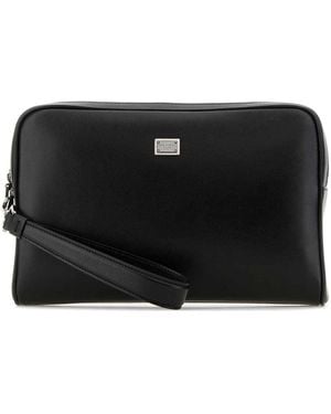 Dolce & Gabbana Leather Pouch - Black