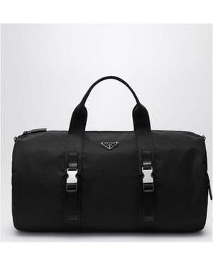 Prada Re-Nylon And Saffiano Travel Bag - Black