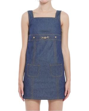 Celine Triomphe Mini Dress - Blue