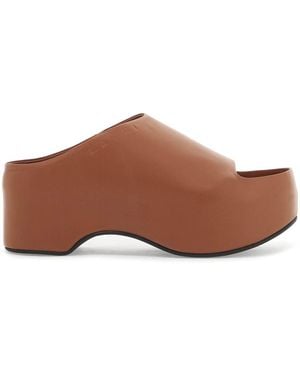 Marni Chunky Clog Sabot With - Brown