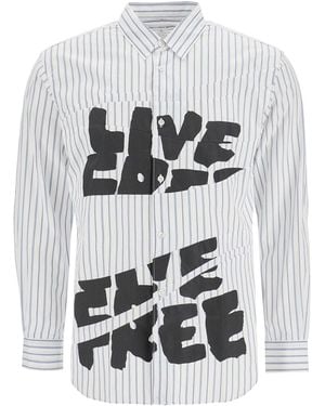 Comme des Garçons Live Free Printed Shirt - Grey