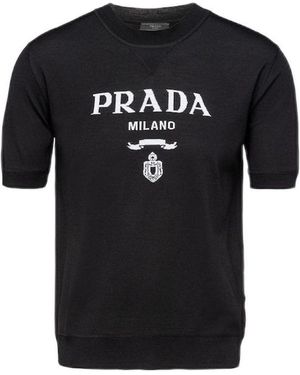 【PRADA】GIROCOLLO MC◆UJN9291045 Prada Girocollo in Black for Men | Lyst