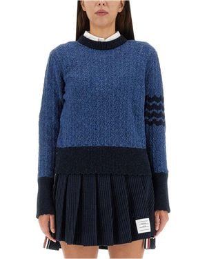 Thom Browne 4Bar Stripe Jersey - Blue