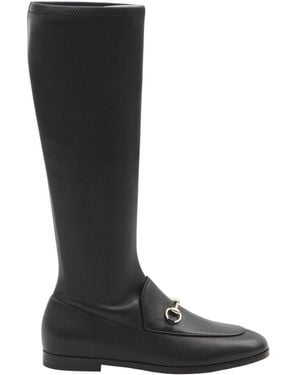 Gucci Jordaan Leather Boots - Black