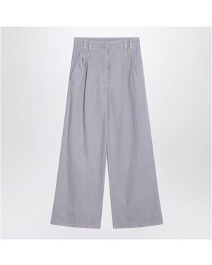 【関税＆送料込み】Brunello Cucinelli Wide Lilac Trousers I Brunello Cucinelli Wide Lilac Trousers in Purple | Lyst
