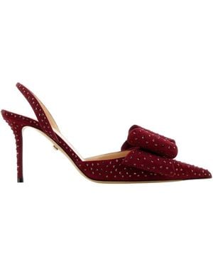 Mach & Mach Burgundy Suede Pumps - Red