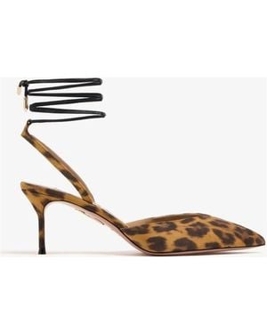 Aquazzura Beyond Leopard Shoe Heel 6 - White