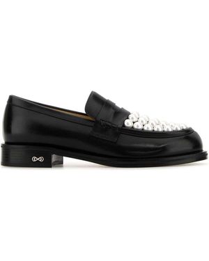 Mach & Mach Leather Sirene Loafers - Black