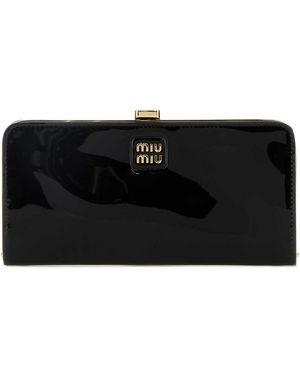 Miu Miu Leather Wallet - Black