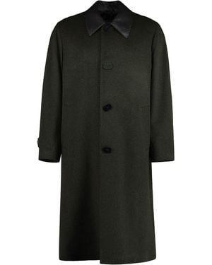 コート FENDI Embroidered Wool Blend Coat Fendi Embroidered Wool Blend Coat in Natural | Lyst
