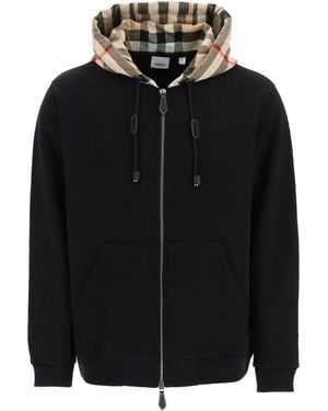 Burberry 'Check Hoodie - Black