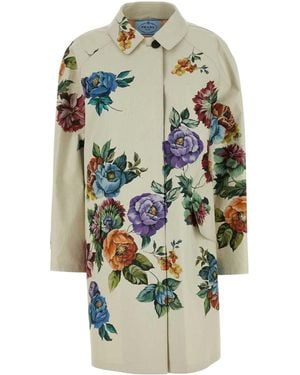 Prada Cotton Overcoat - Grey