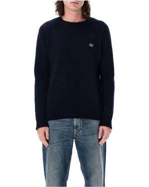 Valentino Garavani Vlogo Embroidery Jumper - Blue