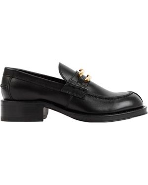 Lanvin Leather Medley Loafers - Black