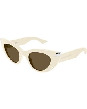 Alexander McQueen Am0442S 004 Sunglasses - Metallic