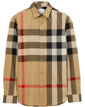 Burberry Embroidered Poplin Shirt - Multicolor