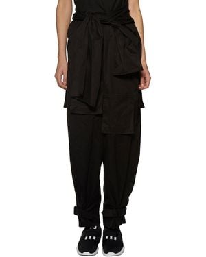 Yohji Yamamoto Gabardine High Waist Trousers - Black