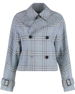 Burberry Short Trench Coat - Blue