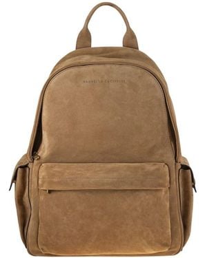 Brunello Cucinelli Suede Backpack - Natural