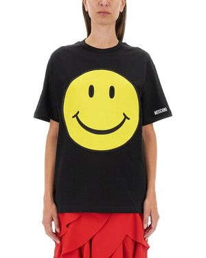 Moschino Smileyu00Ae Organic Jersey T-Shirt - Orange