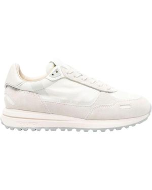 Woolrich Retro Trainers Suede Tex Fabric - Natural