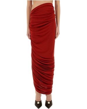 Magda Butrym Viscose Blend Skirt - Red