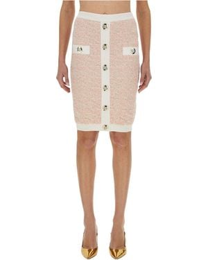 Balmain Polyamide Skirts - Natural