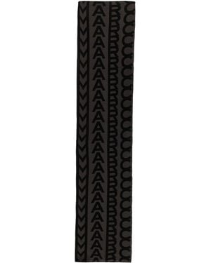 Marc Jacobs The Monogram Knit Scarf - Black