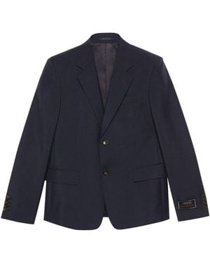 Gucci Wool Single-Breasted Suit - Blue