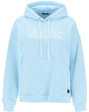 Versace Light- Cotton Oversize Sweatshirt - Blue