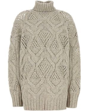 Max Mara Wool Blend Edicola Oversize Sweater - White