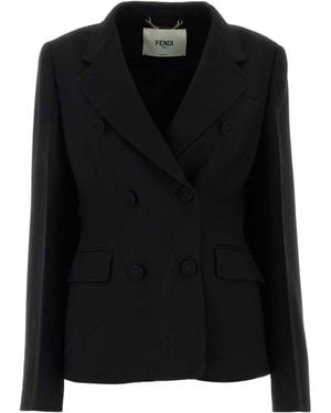 Fendi Wool Blendx Stefano Pilati Blazer - Black