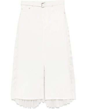Sacai Midi Skirt - White