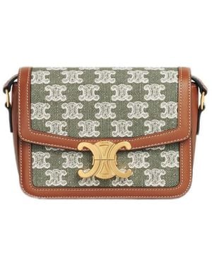 Celine Teen Triomphe With Border - White