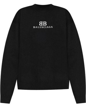 Balenciaga Crewneck Jumper - Black