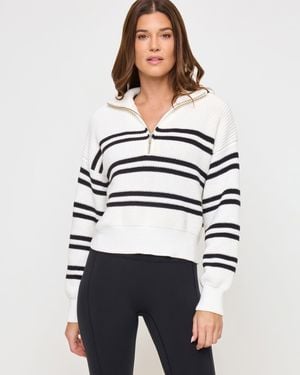 LSPACE Ultra Stripe Sweater - White