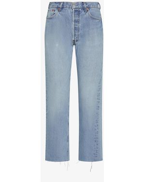 Ali Grace Jewelry Aligrace Relaxed Raw Jean - Blue