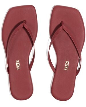 TKEES Square Toe Lily Sandals - Red