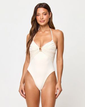 LSPACE Fifi One Piece Swimsuit - White