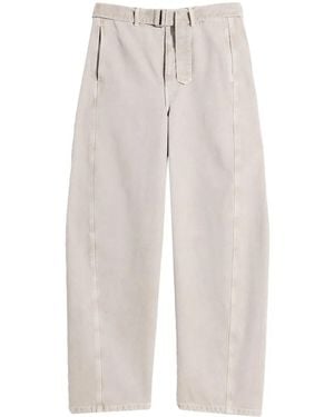 Lemaire Twisted Belt Seam Pants - White