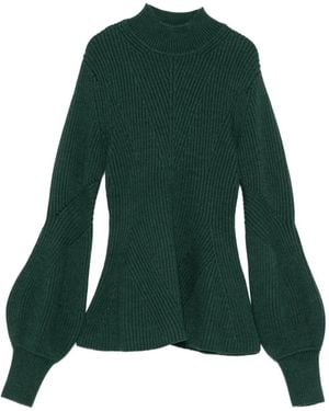 Zimmermann Hypnotic Ribbed Sweater - Green