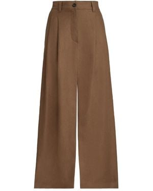 Brunello Cucinelli Linen Maxi Skirt - Brown
