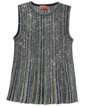 Missoni Embroidered Sequin Top - Gray
