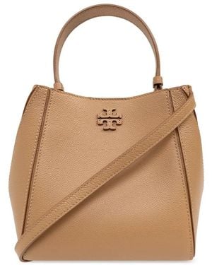 Tory Burch Mc Graw Small Bucket - Natural