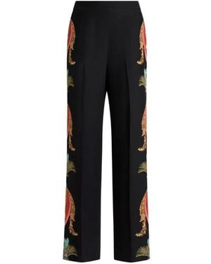 Etro Printed Trousers - Black