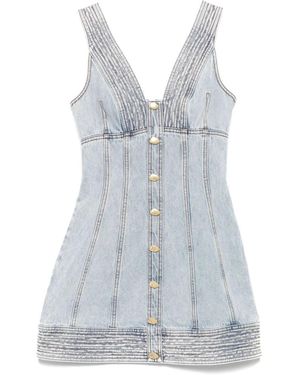 Aje. Coast Denim Mini Dress - Blue