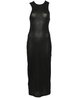 Wardrobe NYC Ribbed Racer Dress - Black