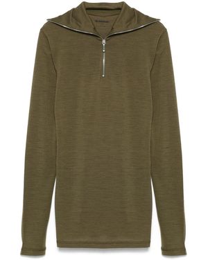 Jil Sander Top A Collo Alto - Verde
